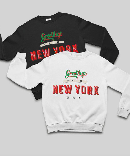 “Greetings from New York” Fleece French Terry Oversized Sweatshirt Bundle