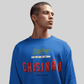 “Greetings from Chișinău” Fleece French Terry oversized retro logo crew neck sweatshirt