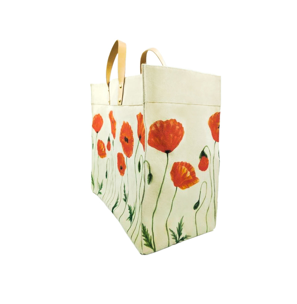 Tuscany Cotton Canvas Floral Tote Bag